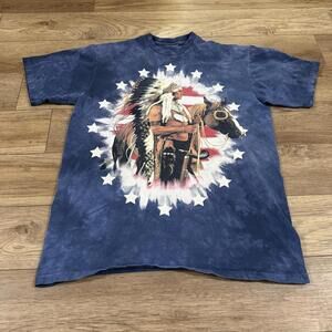 Vintage Y2K The Mountain Native USA Tie Dye Shirt